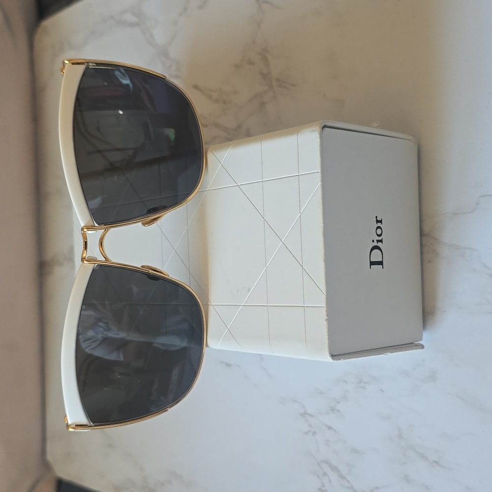 ✨Christian Dior Designer Sunglasses So Electric 266 White Gold Black Authentic